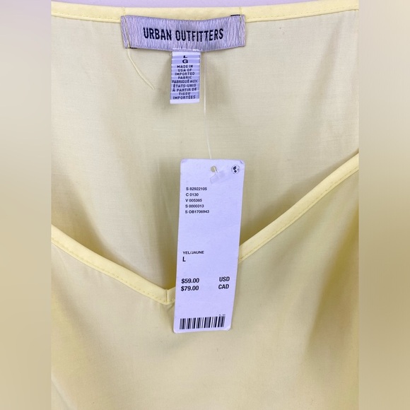 Urban Outfitters Midi Slip Dress Yellow Size L NWT - Picture 5 of 7